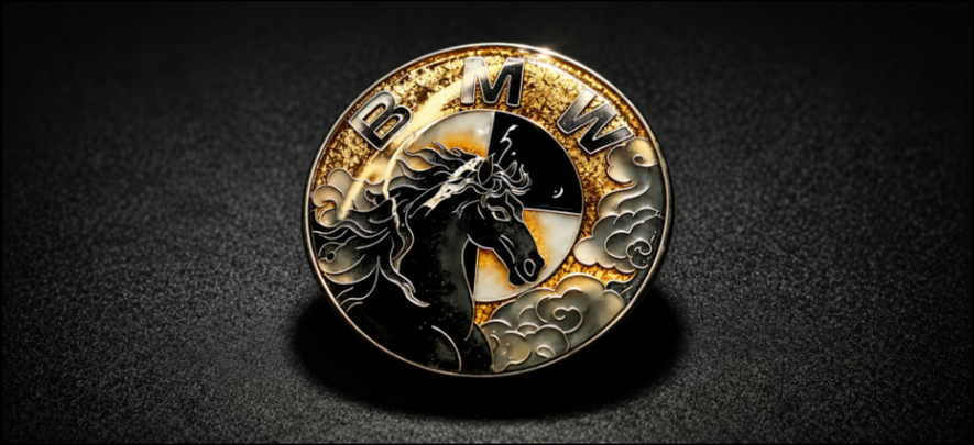 Gold custom oval emblem