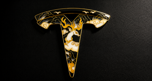 Cloud blue and gold round custom emblem